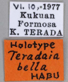 Teradaia bella Habu, 1979 (Label)